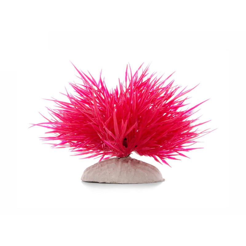 Akvarijní plastová rostlinka - tráva červená mini